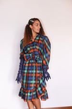 Carica l&#39;immagine nel visualizzatore di Gallery, Rainbow Tartan Dress
