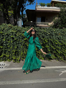 Maxi green dress