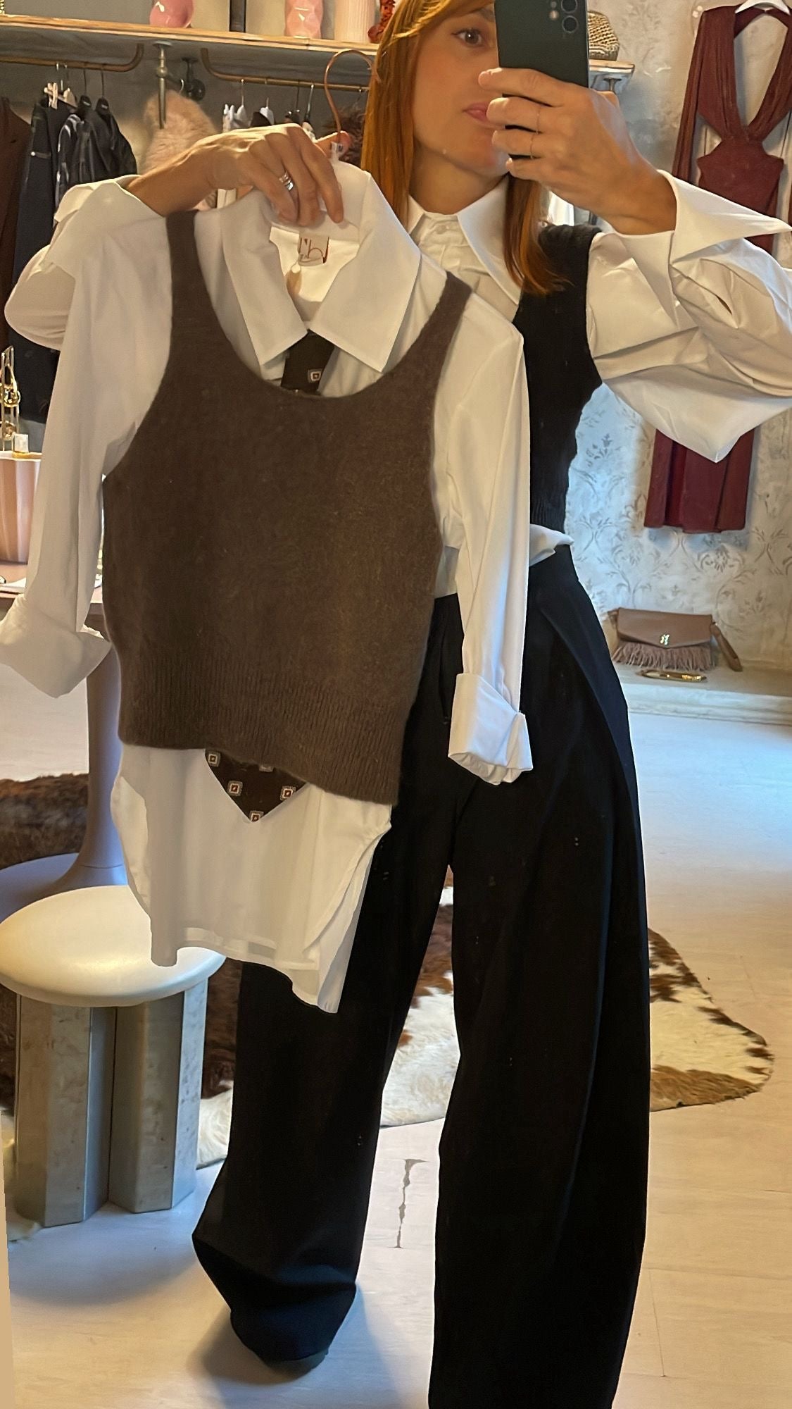 Canottina misto mohair