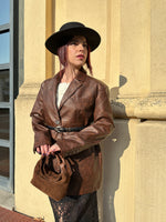 Carica l&#39;immagine nel visualizzatore di Gallery, Maxi blazer choco
