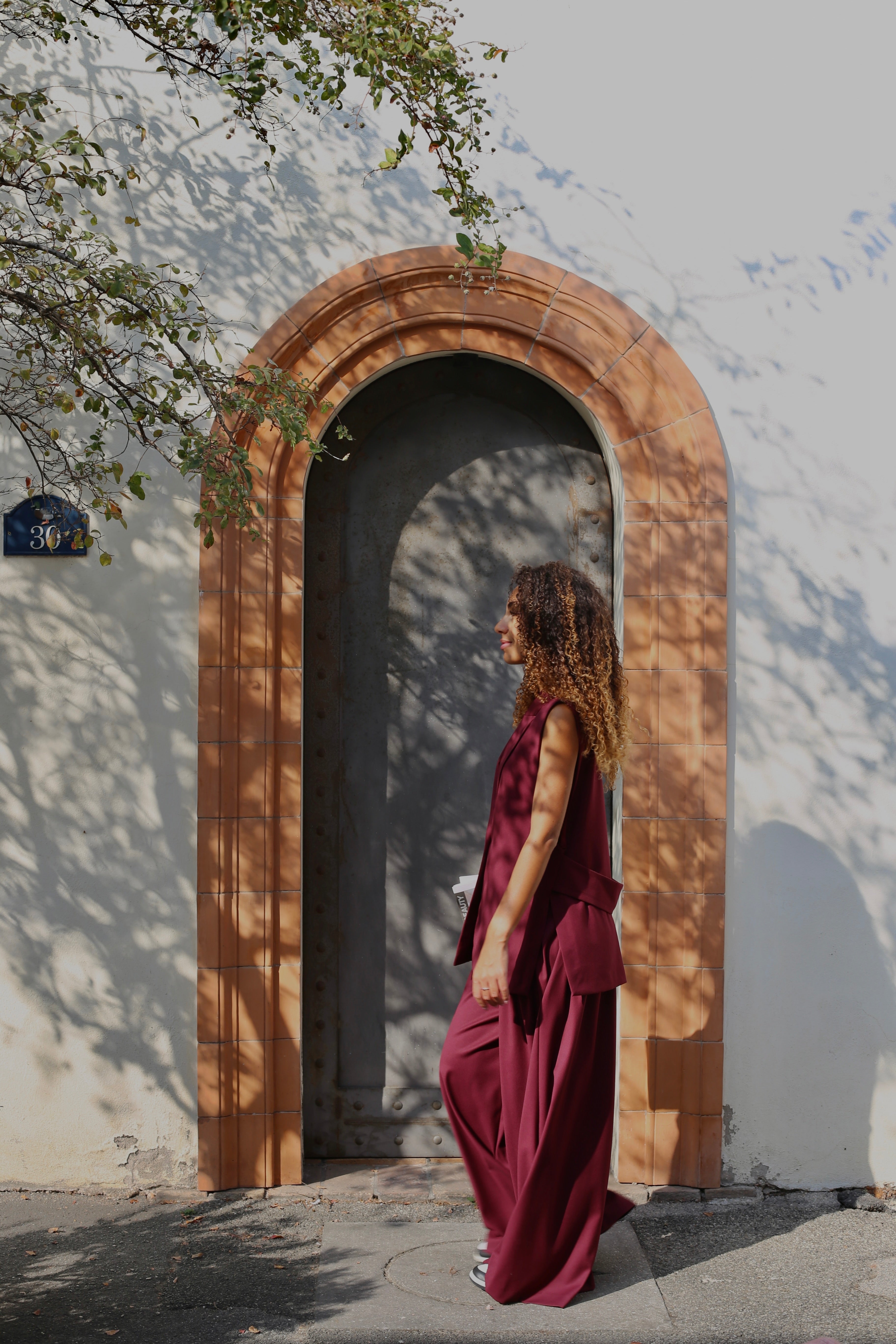Burgundy set gilet