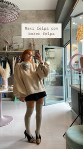 Felpa oversize con manica ampia