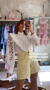 Camicia bavero traforata