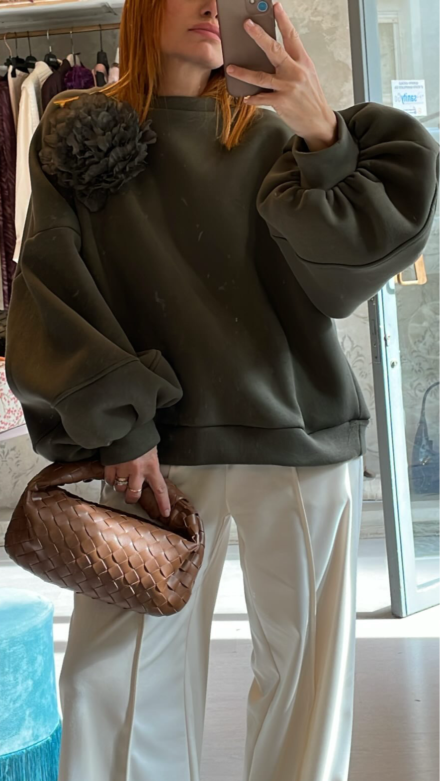 Felpa oversize con manica ampia