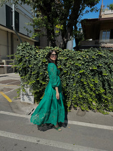 Maxi green dress