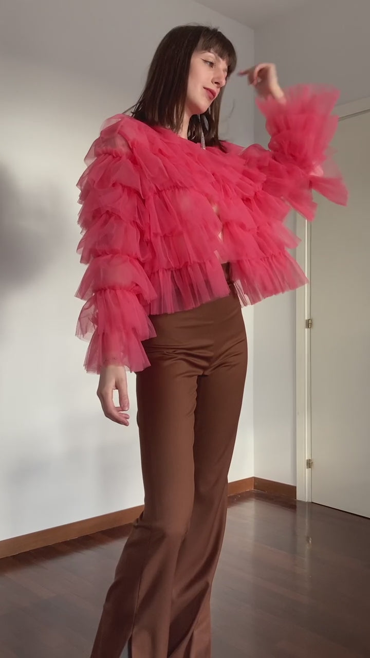 Bolero tulle a balze