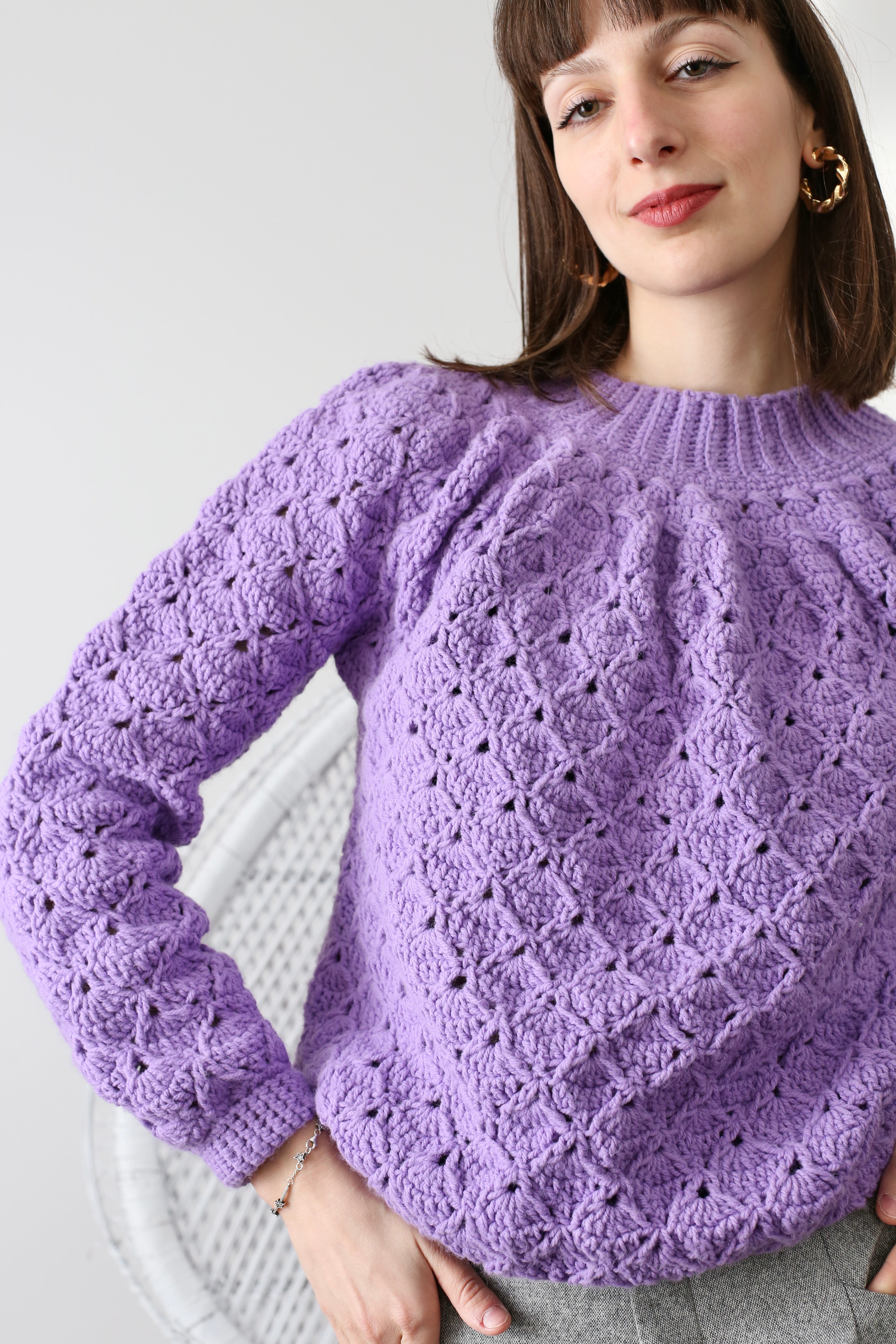 Grandma Vintage pull lilla