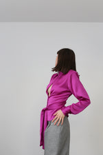 Carica l&#39;immagine nel visualizzatore di Gallery, Camicia raso The Gia Plum
