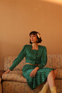 Crop Top satin upcycled vintage