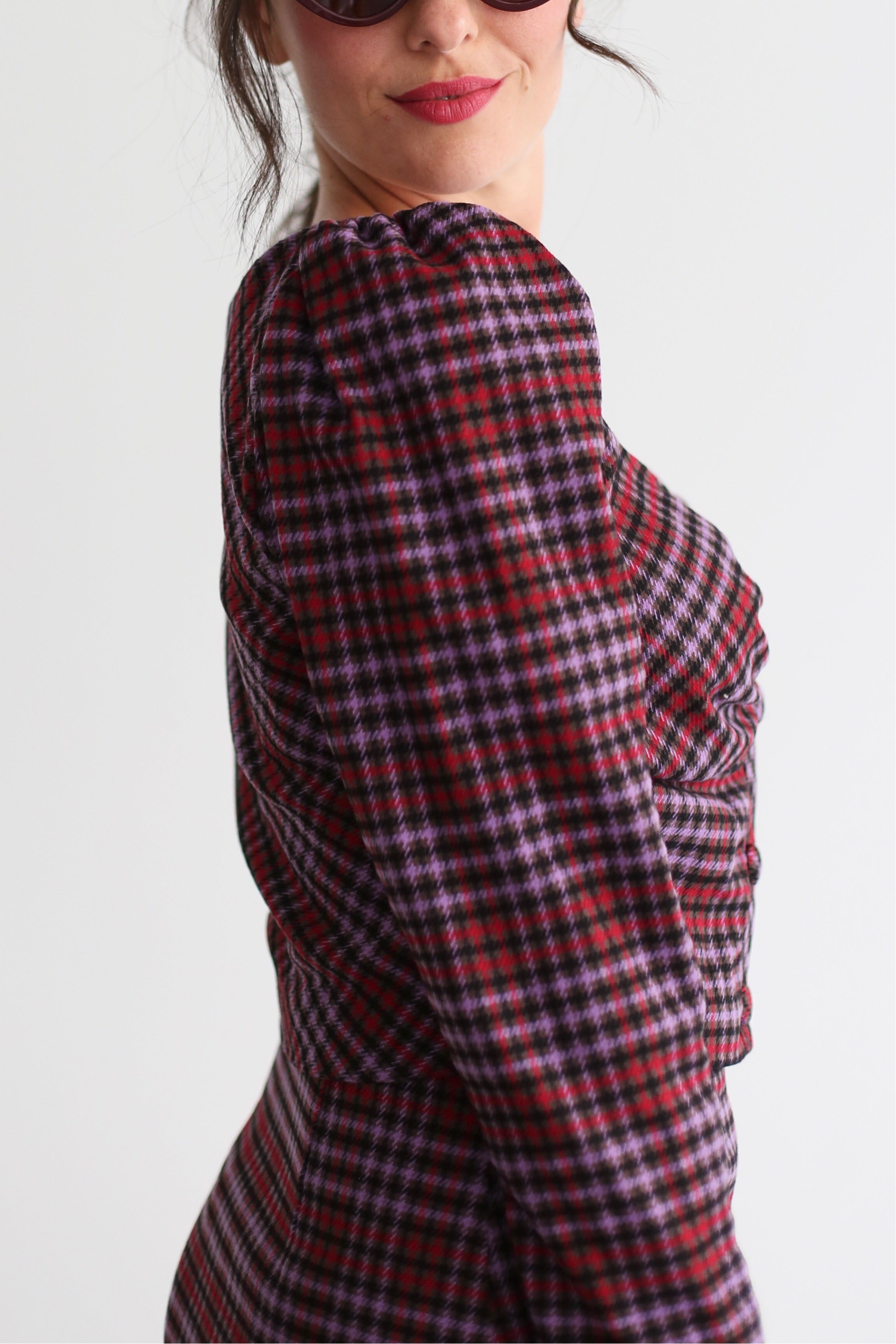 Top tartan violet