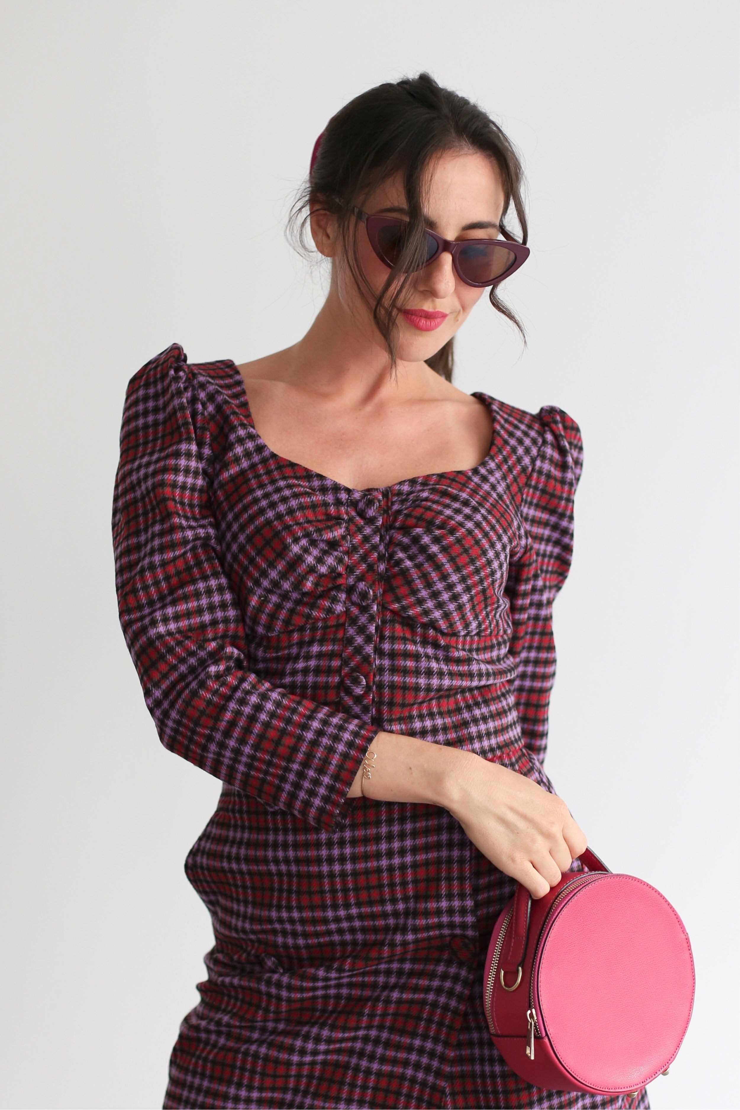 Top tartan violet