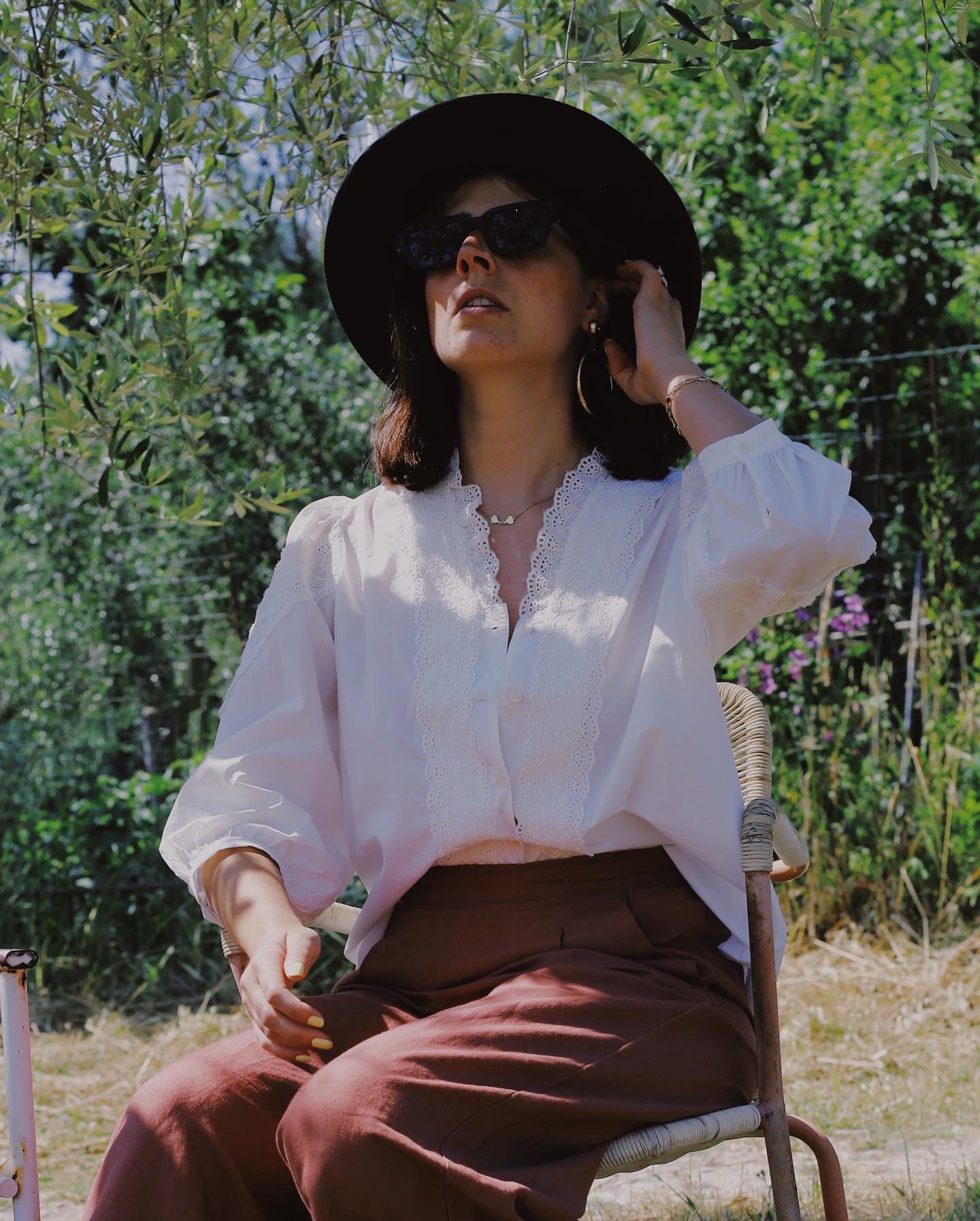 Camicetta bianca stile vintage “Clema”