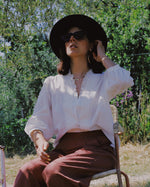 Carica l&#39;immagine nel visualizzatore di Gallery, Camicetta bianca stile vintage “Clema”
