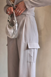 Pantalone cargo coord set grigio