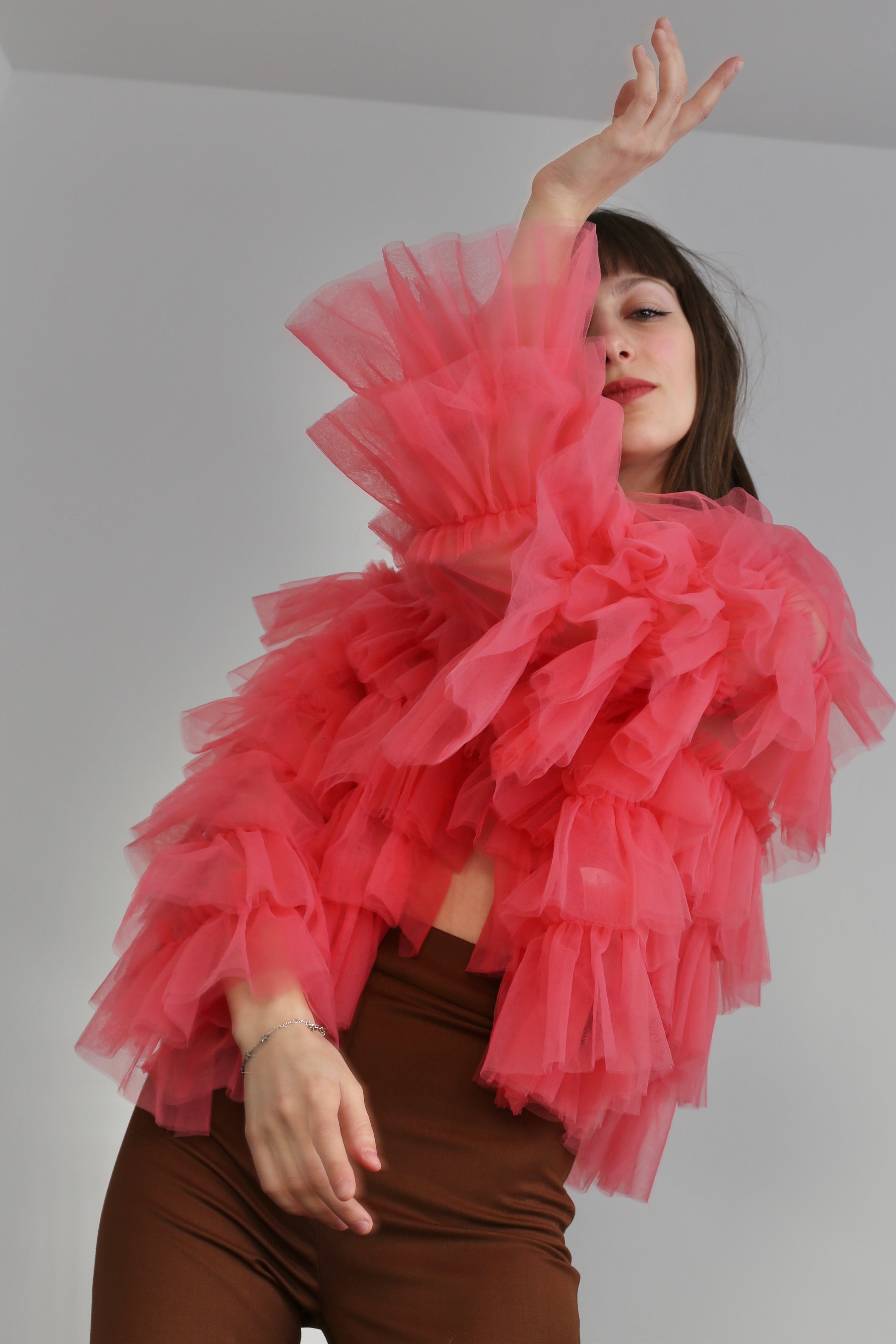 Bolero tulle a balze