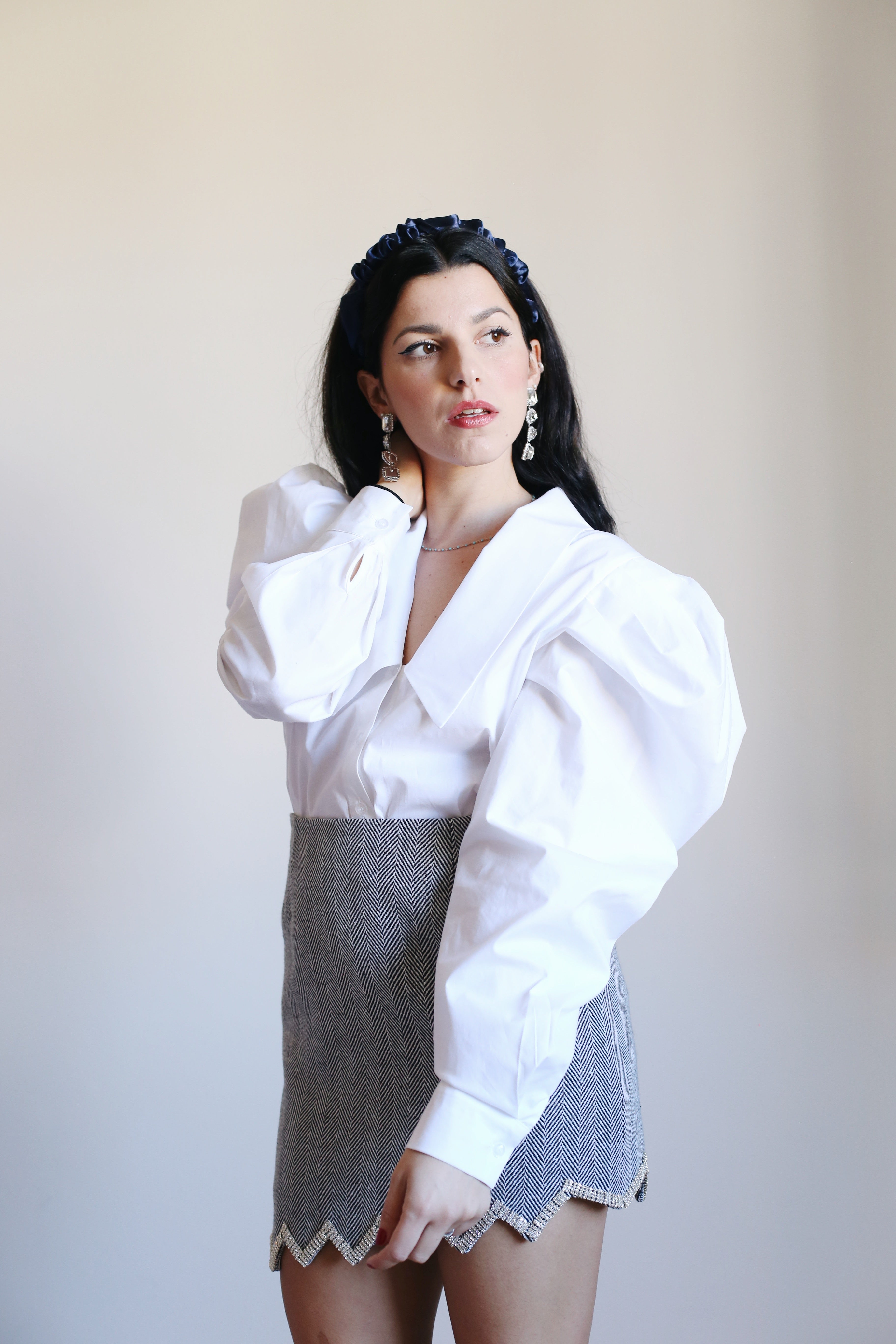 Camicia di cotone con colletto